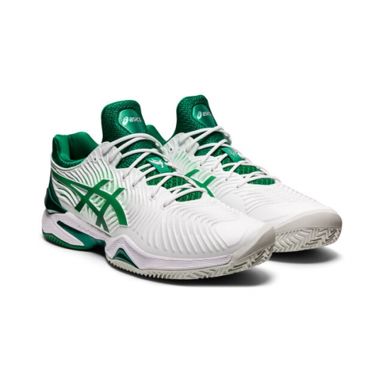 Asics Novak Djokovic Court FF Clay Court Belo Zelene Muške Patike za Tenis